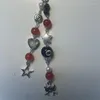 Keychains Miles Morales Inspired Keychain Billiard 8 Ball Charm Star Spider Movie Handmade Grunge Beaded