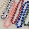 Ketten Handgefertigte Harz-Herz-Perlenschnur-Choker-Perlen-Halsketten-Choker-Perlenhalsband für Frauen