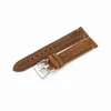 Assista Bandas 18mm 19mm 20mm 22mm 23mm 24mm Retro Watchbands Angustiado Marrom Masculino Strap Crazy Horse Couro Artesanal Macio