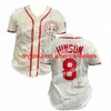 Koszulki baseballowe 43 Jimmy Dugan 8 Dottie Hinson Jersey City of Rockford Peaches a liga ich własny mężczyzna kobiety y