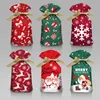 Cadeau Wrap 510pcs Année Sac de bonbons Santa Sac cadeau Sac de cordon de flocon de neige Crisp Joyeux Noël Décorations pour la maison Noel Présent 231109