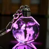 Клавки Lanyards Custom Po Пара семейный сувенирный подарочный подарочный лазер Carve Crystal KeyChain Po Красочный светодиодный световой цепь Sleutelhanger Chaveiros 230408