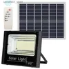 Luzes de parede solares 50-500W Luzes de inundação solares com controle remoto ao ar livre IP67 à prova d'água Holofote movido a energia solar Refletor solar Lâmpadas de parede quentes Q231109