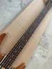 Factory 5 Strings fretless (Frets Line) Elektrisk basgitarr med gyllene hårdvara, kan anpassas