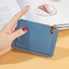 Card Holders Credit PU Purse Women ID Leather Wallet Money Organizer Case Men Bag Ultra-Thin Clip Small Holder Fashion Coin Zipper