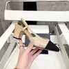 Tasarımcı Kadınlar Sandalet Moda Deri Yüksek Topuklu Kadın Terlik Seksi Tıknaz Topuk Ziyafet Ayakkabıları İş Yeri Resmi Ayakkabı Topuk Yüksekliği 6 cm Kutu