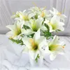 Fiori decorativi 10 pezzi alta simulazione giglio artificiale stame pistillo per fiori artigianali creazione di accessori bouquet ghirlanda decorazione fai da te