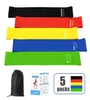 5 kleuren elastische yoga rubberen weerstandsbanden kauwgom voor fitnessapparatuur oefenband workout pu touw stretch crosstraining a103764733