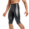 Shapers pour hommes Hommes Pantalons en cuir maigre Shaper Taille Formateur Haute Contrôle Culotte Sous-vêtements de contention Fitness Shorts