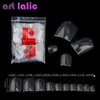 偽の爪Artlalic 500pcsネイルアート装飾のための人工のつま先の先端マニキュアビューティーツール自然/クリア/白い偽のネイルファル