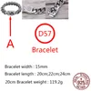 D57 S925 Sterling Silver Bracelet Personalized Fashion Dominant Cross Flower Couple Jewelry Punk Hip Hop Style Jewelry Gift for Lovers