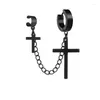 Dangle Earrings 1Pcs Fashion Punk Cross Clip Earring For Teens Women Men Ear Cuffs Drop Zinc Alloy Cool Jewelry Gifts