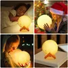 Luci notturne Camera di decorazione della luce della luna 3D Lampada calda a led per camera da letto Stella di Natale per bambini