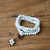 Strand grossist 12 Styles China Jingdezhen Ceramics Beads Armband 108 Mala Prayer Beaded Elastic Rope Gift for Girl