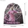 Beanie/Skull Caps get get Soccer Messied Bonnet Femme Cool Knitting Hat For Men Women Warm Winter Football Argentina Beanies Caps YQ231108