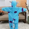 Pigiama Mike e Sullivan Mostro Kigurumi Tuta per bambini Bambini Onesies Pigiama Costume Cosplay Abbigliamento per Halloween CarnevaleL231109