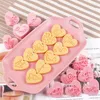 Baking Moulds 10pcs Valentine's Day Heart Cookie Molds Love You Letter Fondant Biscuit Stamp For Wedding Cake Decor Tool Valentines Gift