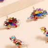 Stud Earrings 8pcs/lot Fashion Color Dinosaur Acrylic For Women Halloween Children's Jewelry Accessories Holiday Gifts