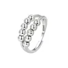 Wedding Rings Korean Open Adjustable Beads Ball Finger For Women Ring Jewelry Valentine's Day GIFT