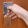 Porte-clés lanières 50 porte-clés en bois vierge gravure rectangulaire ID de clé peut être gravé bricolage 230408