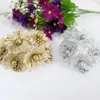 Dekorativa blommor 60 st 4,5 cm guld silver konstgjord siden körsbärsblomning för scrapbooking bröllop girland hårklänning dekoration