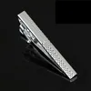 MENS TIE CLIP Luxury Fashion Metal Stripe Tone Bar Smycken för män Släpplås Suit Tie Present Silvery Color Accessories