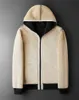 Jaquetas masculinas inverno quente engrossar casacos de lã de cordeiro casual esportes casaco de lã com capuz preto azul marinho 231109