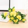 Dekoratif Çiçekler 1pc 33cm Mini AZALEAS Çiçeği Yapay El Yapımı Diya Düğün Ev Dekorasyonu Gelin Noelleri Sahte