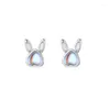 Boucles d'oreilles coeur pierre de lune pour femmes cadeaux de mariage élégants bijoux Brincos E076