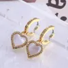 Dangle Earrings Europe And The United States Sweet Love Shell Gem Fashion Trend Ear Buckle Female