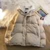 Parkas en duvet pour femmes Vêtements de loisirs en coton d'hiver pour femmes Y2K multifonctionnel faux deux poches fermeture éclair doudoune manteau épais version coréenne hiver nouveau zln231109