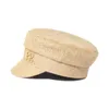 Berretti Cappelli estivi per le donne Berretto RB Lettera Cappello militare Moda Causale Viaggio Cappello a cilindro piatto in raso Berretto da marinaio Fascia grande Cappello piccolo 231108