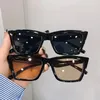 Zonnebril KAMPT Vintage Cat Eye Zonnebril Vrouw 2023 Mode Retro Eenvoudige Ins Shades Voor Dames Hoge Kwaliteit Luxe Zonnebril