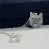 Collari per cani Collana per animali domestici Ciondolo femminile Portachiavi per personalità Hip Hop Cat Po Realizzato in acciaio inossidabile per figura personalizzata