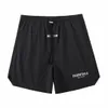 high street fog men casual pocket dazzling reflective nylon drawstring shorts