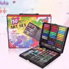 Crayon 150st barn Ritningsset Boxad öppningssäsong Presentstudent Crayons Colored Pencils Art Stationery Pastell For Kids 231108