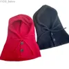 Gorro/bonés de caveira chapéus de inverno para homens mulheres unissex malha com capuz bonés aquecedores ao ar livre drstring chapéus gorros de uma peça boné pescoço colarinho sol YQ231108