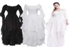 Vintage wiktoriańska średniowieczna sukienka Renesansowa czarna gotycka sukienka Kobiety Cosplay Halloween kostium Prom Księżniczka Plus Size 5xl G2096397