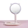 Miroirs compacts Miroir de maquillage de beauté intelligent miroirs de maquillage LED intelligents avec boîte de rangement de cosmétiques avec support de téléphone pour les filles voyage à la maison 231109