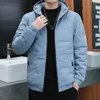 Herren Daunenparkas Winter Herrenjacke mit Kapuze Slim Fit Windjacke für den täglichen Gebrauch Dicke warme Mäntel Koreanische Mode Herren Parka Jacken 231108