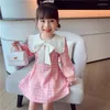 Robe de fille pour enfants adolescents Big Bow Doll Collar mariage robe de fête de la mode printemps au printemps