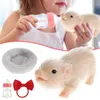 Dolls silikonowa zabawka dla lalki z Bowknot Nursing Butelka do spania mini miękkie realise zwierzę słodkie realistyczne odrodzenie 231109