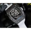 Carbon Rm059-01 SUPERCLONE Active Tourbillon Watch Rm59 Mouvement Boîtier en fibre mécanique Saphir Miroir Montres de sport Yohan Blake 233 Montres de luxe