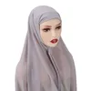 Berets Fashion Modal Cotton Jersey Solid Scarf Long Muslim Shawl Plain Soft Turban Tie Head Wraps For Women Africa Headband 170x60cm