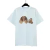 2023SS Yüksek kaliteli saf pamuklu erkekler tişört kadın tişört tasarımcısı oyuncak ayı pamuk üst gündelik gömlek giyim moda giyim desen tişört