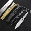 Tactical Fixed Knife Stainless Steel Outdoor Camping Knifes Half Serrated Blade Hunting Knives EDC Tool Cutter