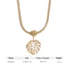 Chains D&Rui 2023 Fashion Leaf Drop Necklace Luxury Gold Color Choker Women's Banquet Accessories Party Gift Jewelry