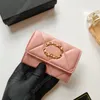 Nowa klapka torebka luksusu Projektanci moda oryginalny skórzany portfel składany urocza moneta torebka damska uchwyt na kartę kredytową rombus torebka crossbody 19 torba