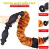Sex Toy Massager Tiger Tail Anal Plug Long Butt Soft Liquid Silicone Huge Cosplay Toys for Couple Adult Games Butplug