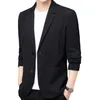 Ternos masculinos homens terno casaco duplo botões cardigan blazer cor sólida remendo bolso jaqueta de negócios manga longa lapela notch colar formal